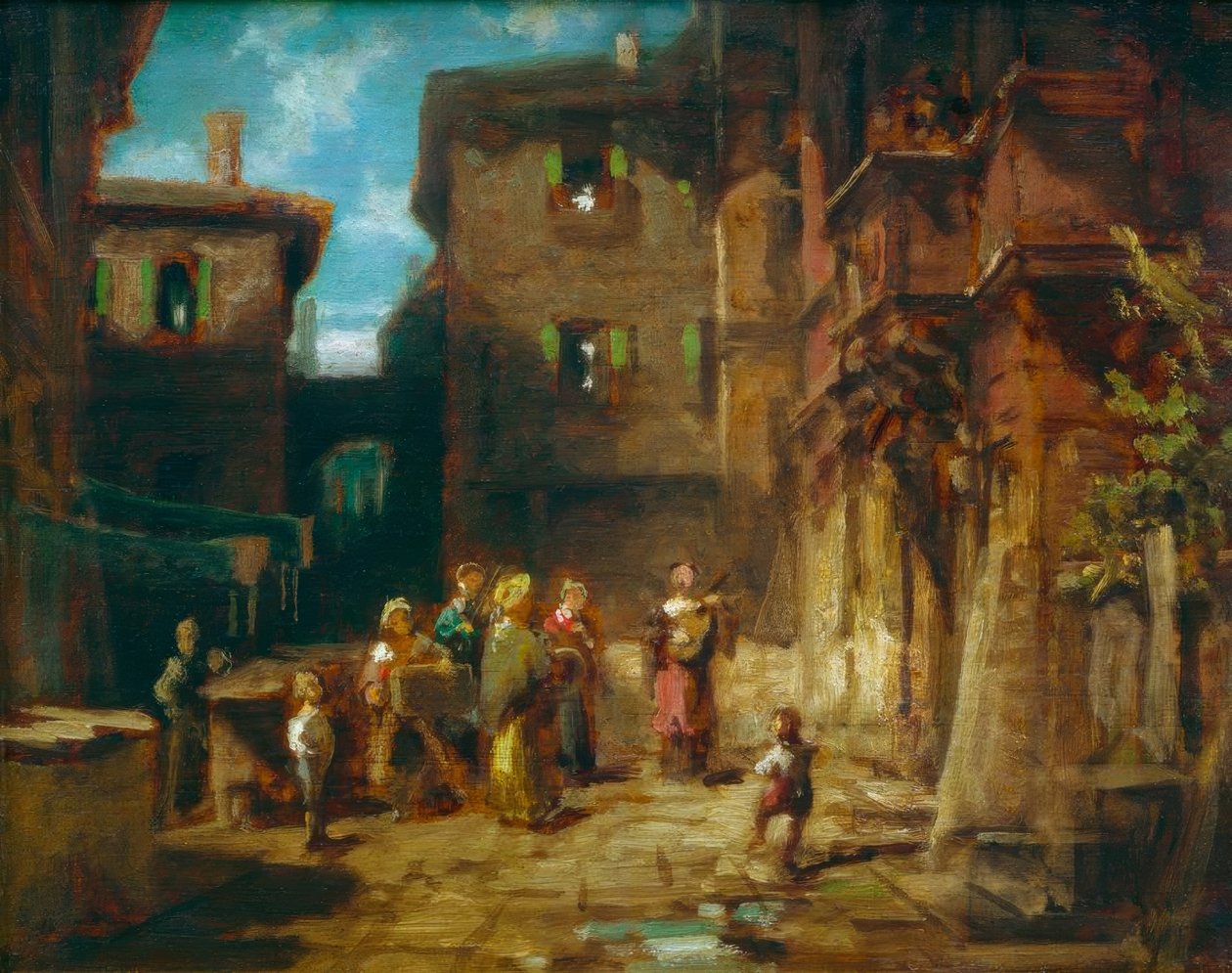 Sokak müzisyenleri by Carl Spitzweg