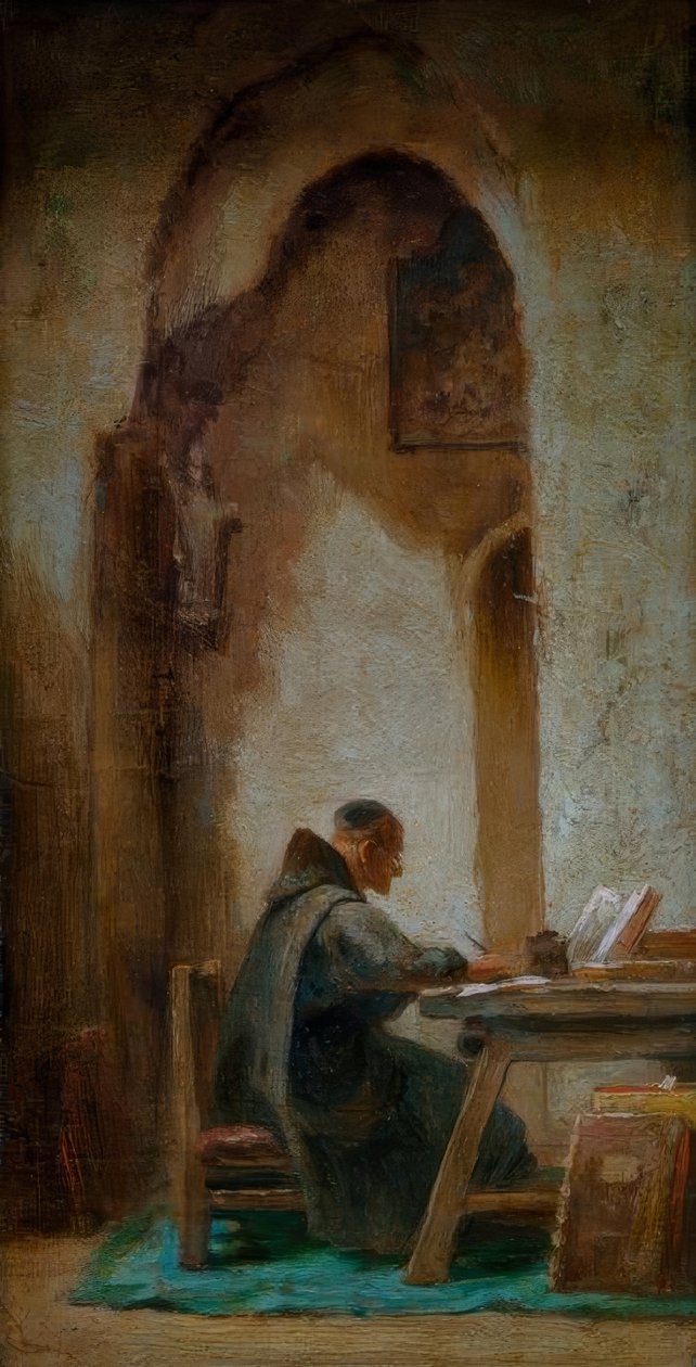 öğrenci keşiş by Carl Spitzweg