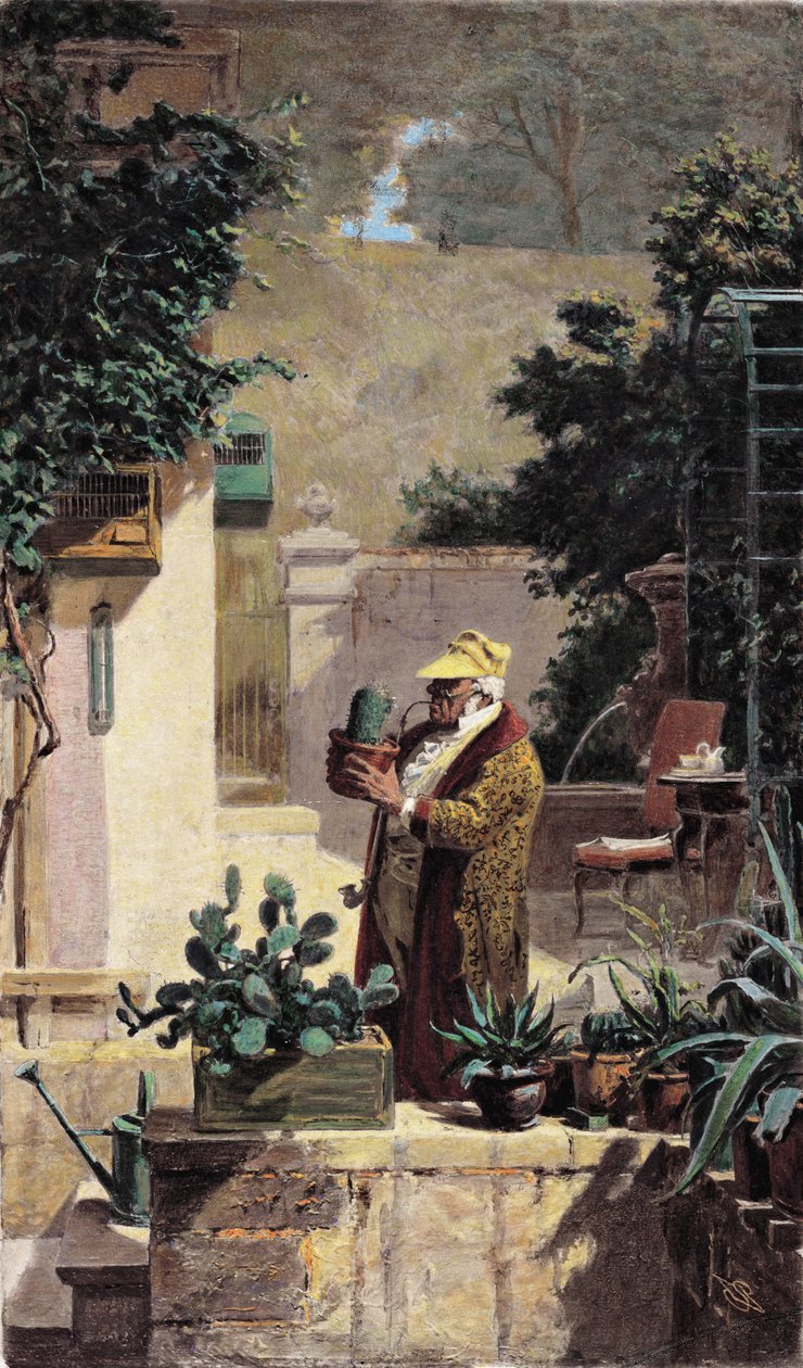 Kaktüs Sevgilisi, 1858'den Önce by Carl Spitzweg