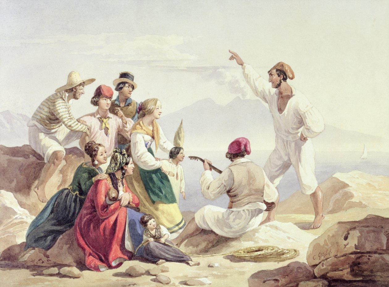 Napoliten Kostüm Giyen Grup, c.1827 by Carl Wilhelm Goetzloff