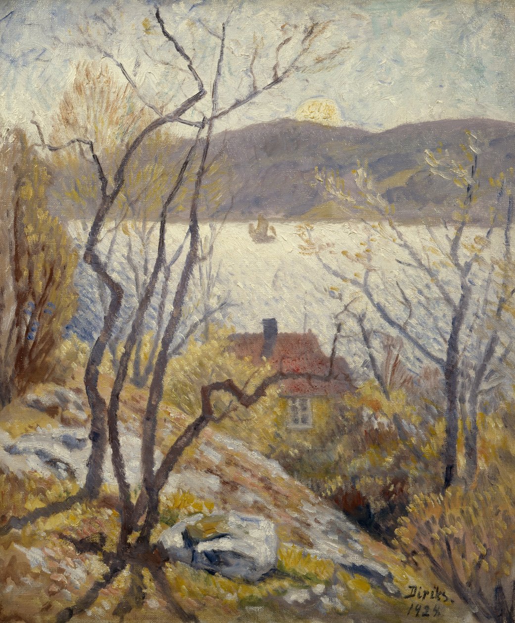 Evler ile Sahil Manzarası by Carl Edvard Diriks