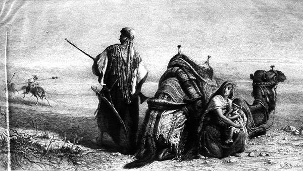 Çölde Bedeviler, sanatçıdan sonraki altı baskı koleksiyonundan biri (gravür) by Carl (after) Haag