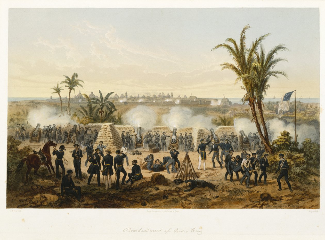 Vera-Cruz bombardımanı by Carl (after) Nebel