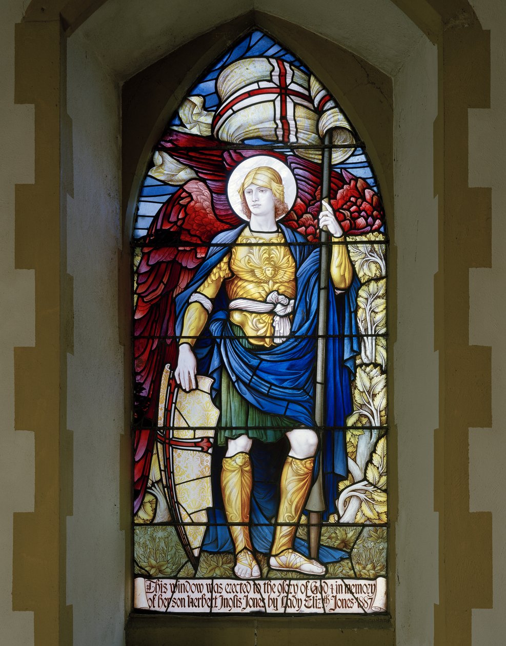Betws Bledrws, St Bledrws, Shrigley & Hunt (1873-1982), Carl Almquist, St Michael, 1887 by Carl Almquist