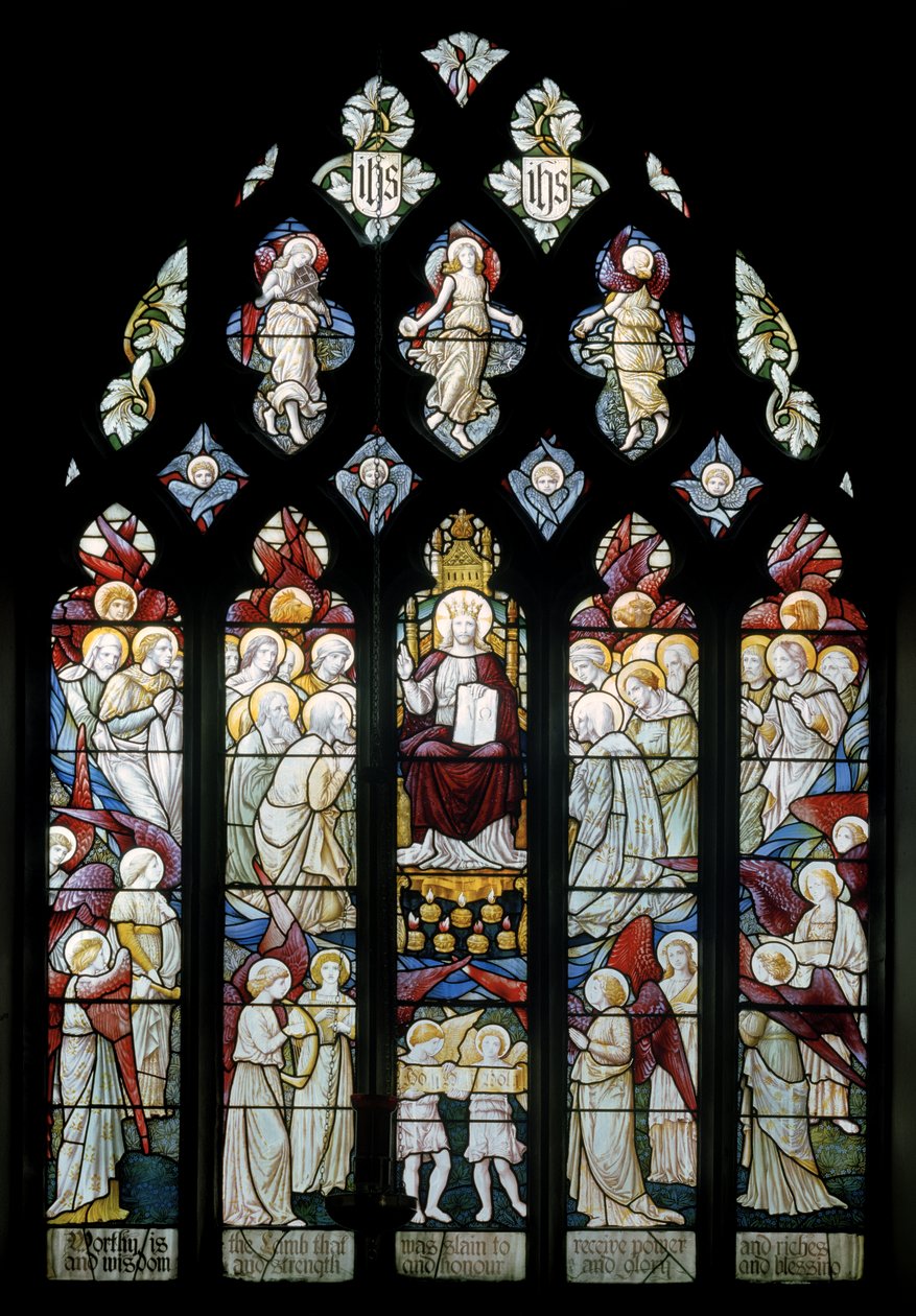 Latchford, Christchurch, Shrigley & Hunt (1873-1982), Carl Almquist, Melekler Tarafından İbadet Edilen Glory In Christ, 1887 by Carl Almquist