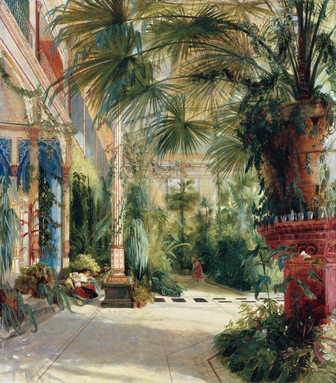Almanca: Das Innere des Palmenhaus auf der Pfaueninsel Palmiye Evinin İçi by Carl Blechen