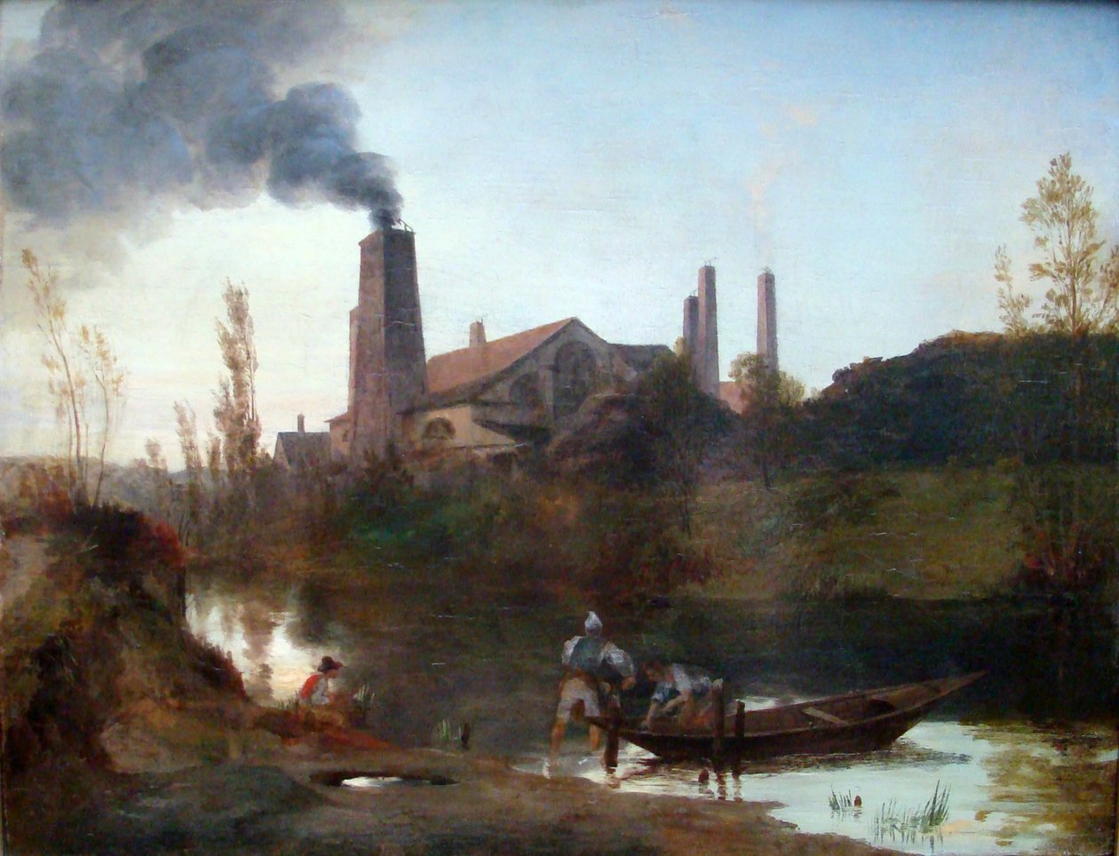 Almanca: "Walzwerk Neustadt-Eberswalde" veya "Eberswalde yakınlarındaki haddehane" Neustadt-Eberswalde Haddehanesi by Carl Blechen