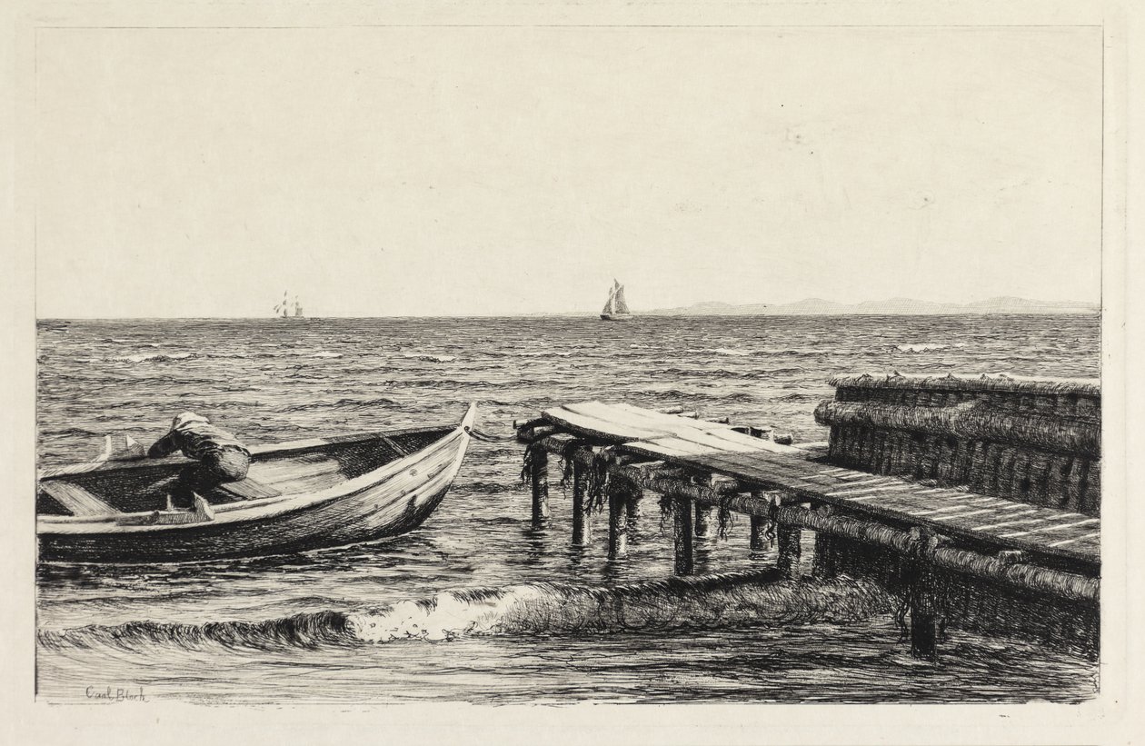 Köprünün yanındaki tekne by Carl Bloch