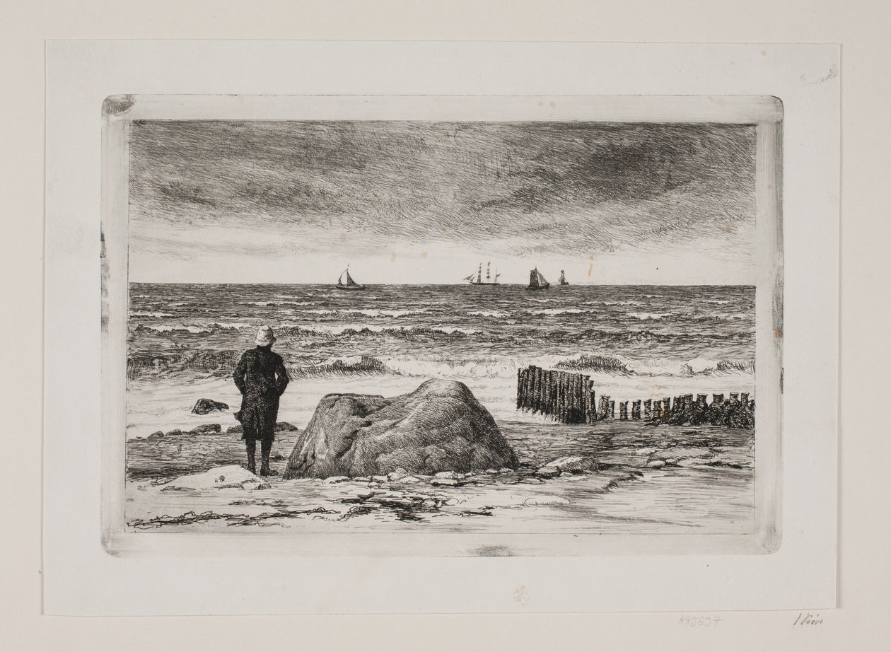 Rüzgarlı hava. deniz parçası by Carl Bloch