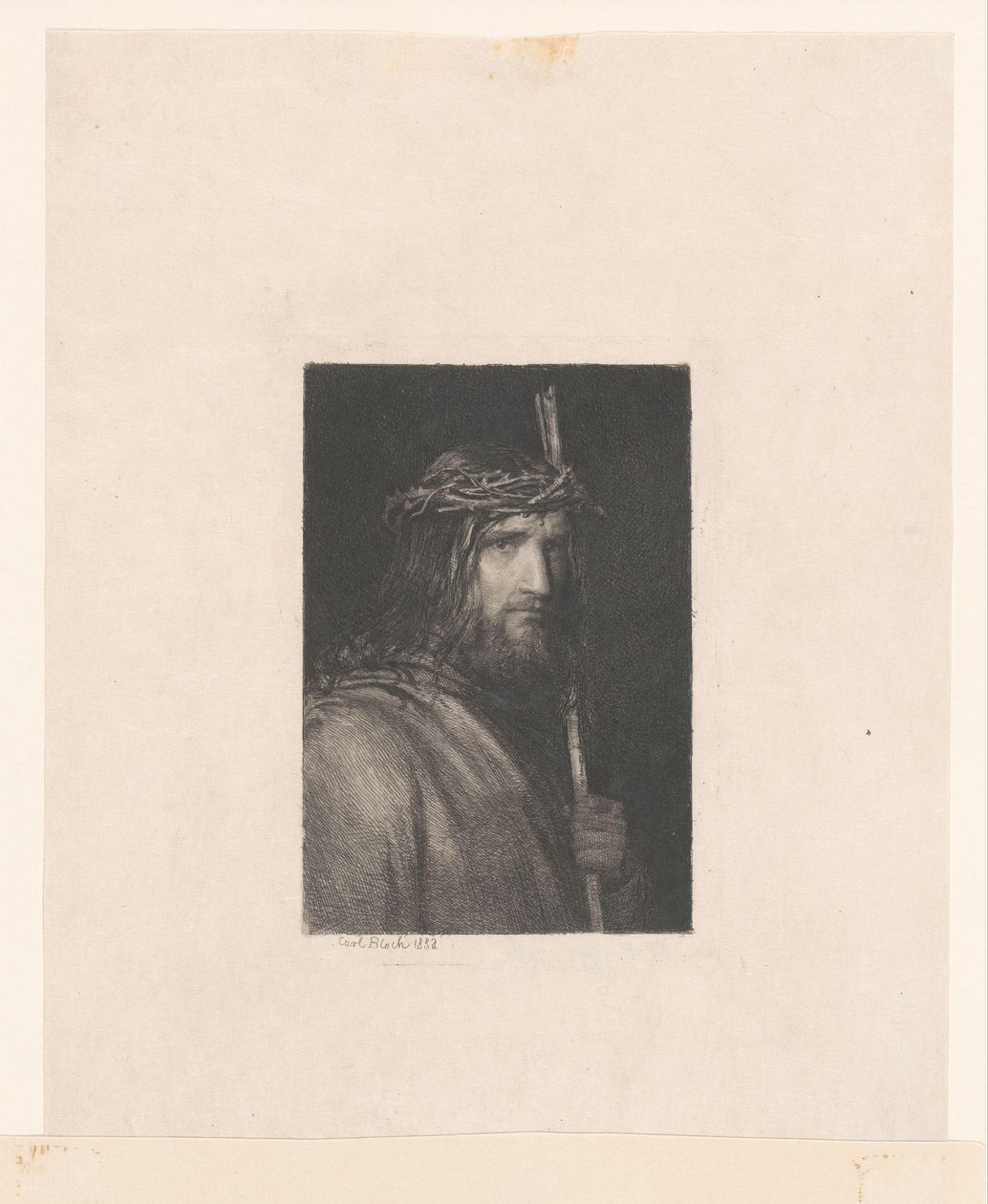 Dikenli Taçlı İsa (Hüzün Adamı) by Carl Bloch