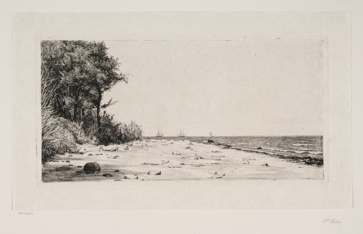 Zelanda'nın kuzey kıyısından. Hornbæk çiftliği by Carl Bloch