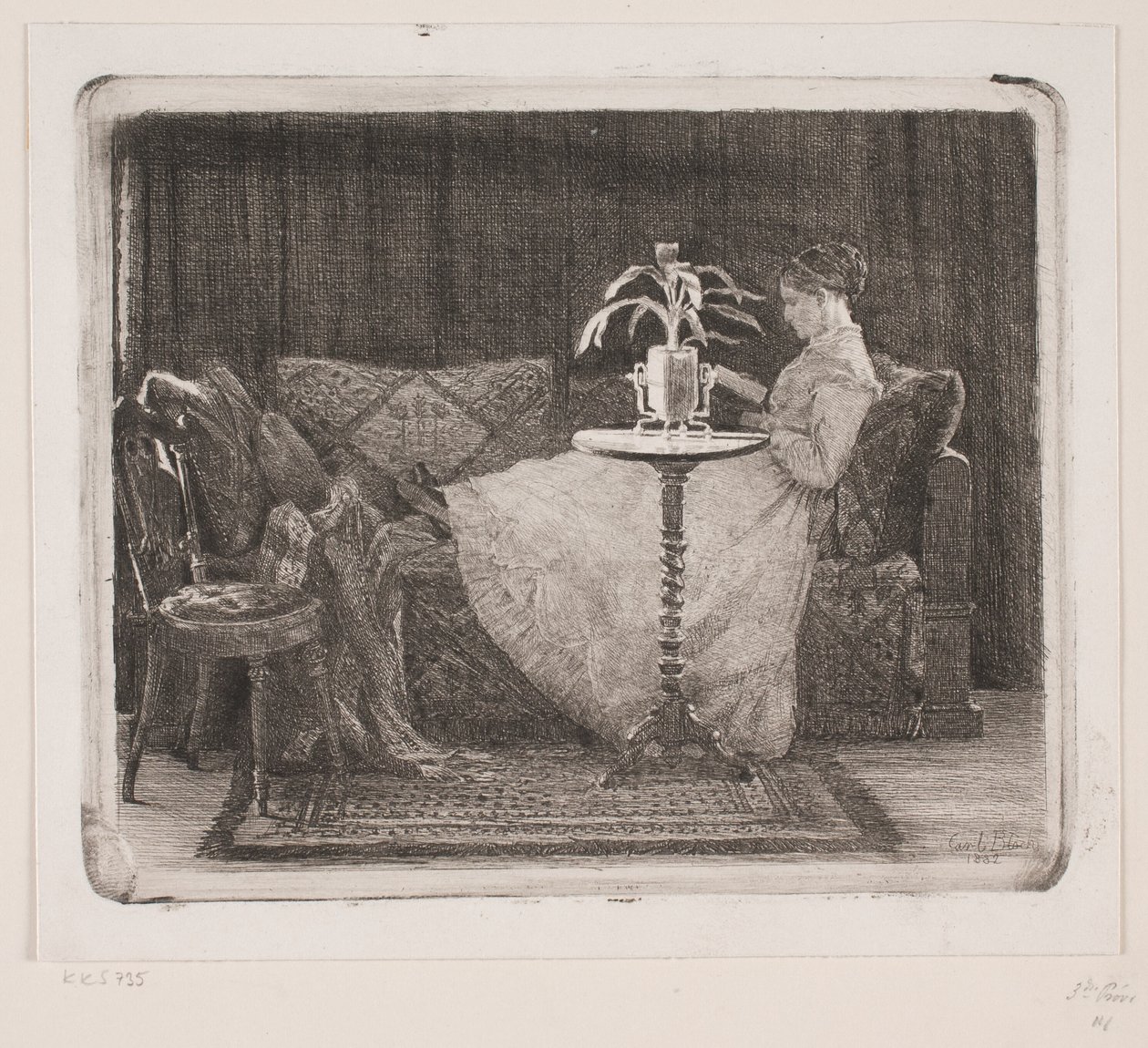 Bayan okuma by Carl Bloch