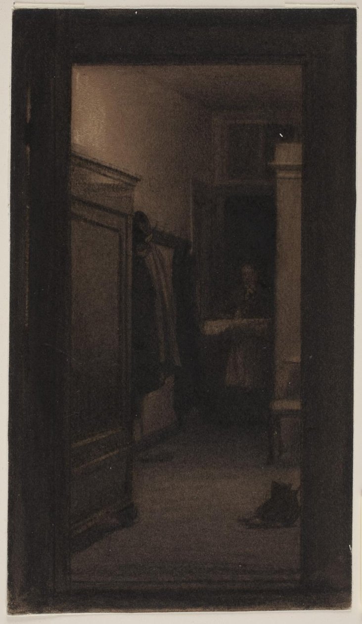 Kız tepsiyi koridora taşıyor by Carl Bloch