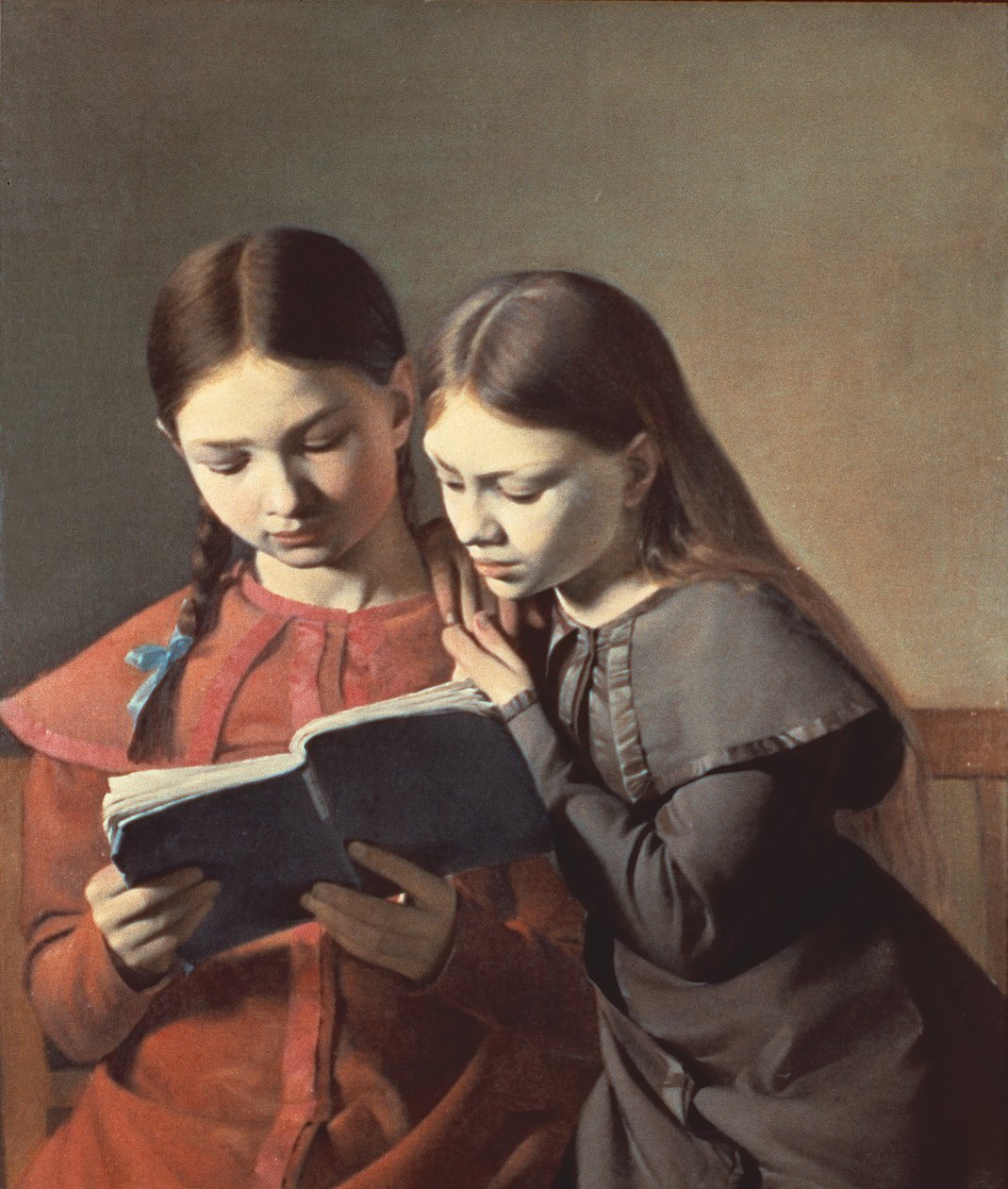 Sanatçının Kızkardeşleri Signe ve Henriette Kitap Okuma, 1826 by Carl Christian Constantin Hansen