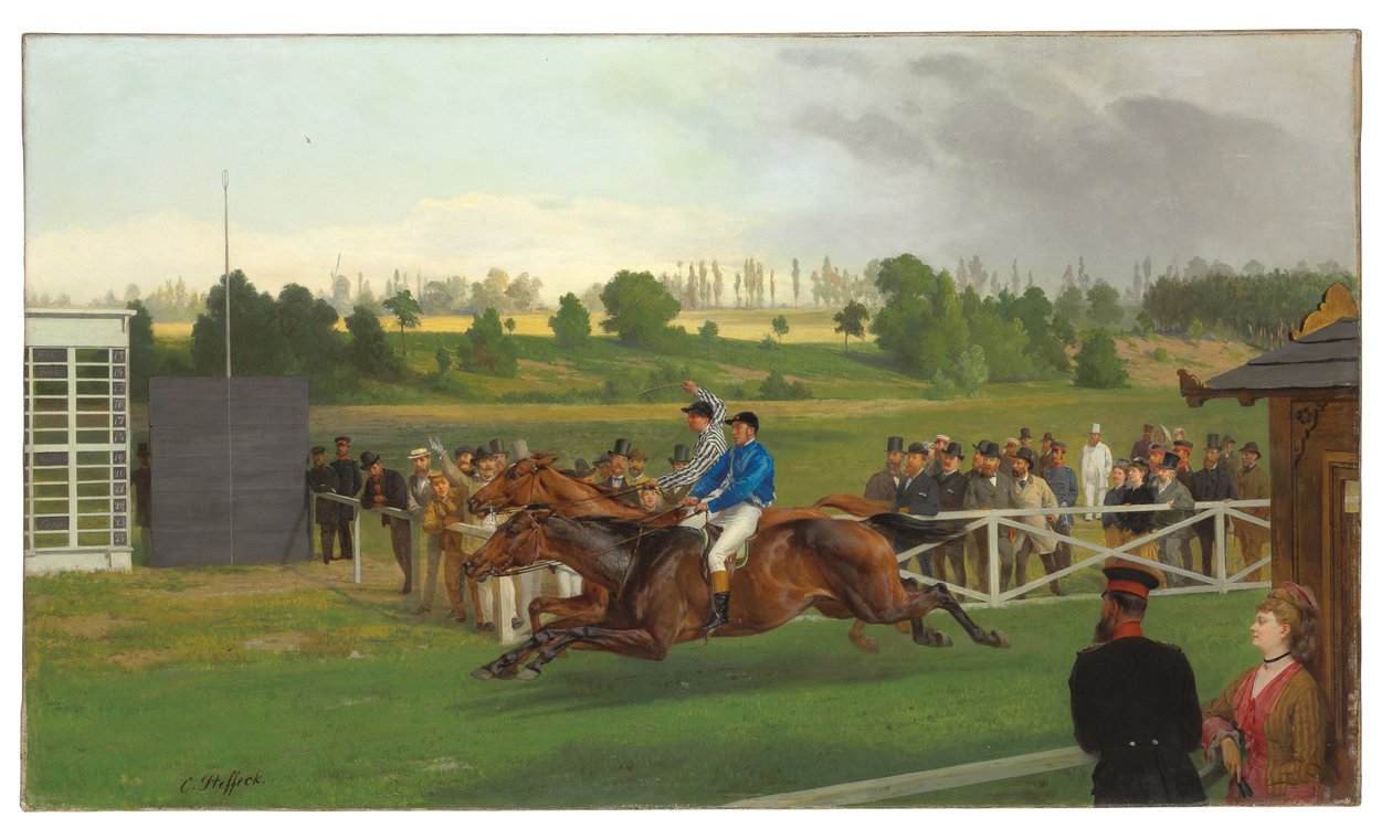 Bitiş, Hoppegarten, Berlin, 15 Haziran 1873, 1874 by Carl Constantin Steffeck