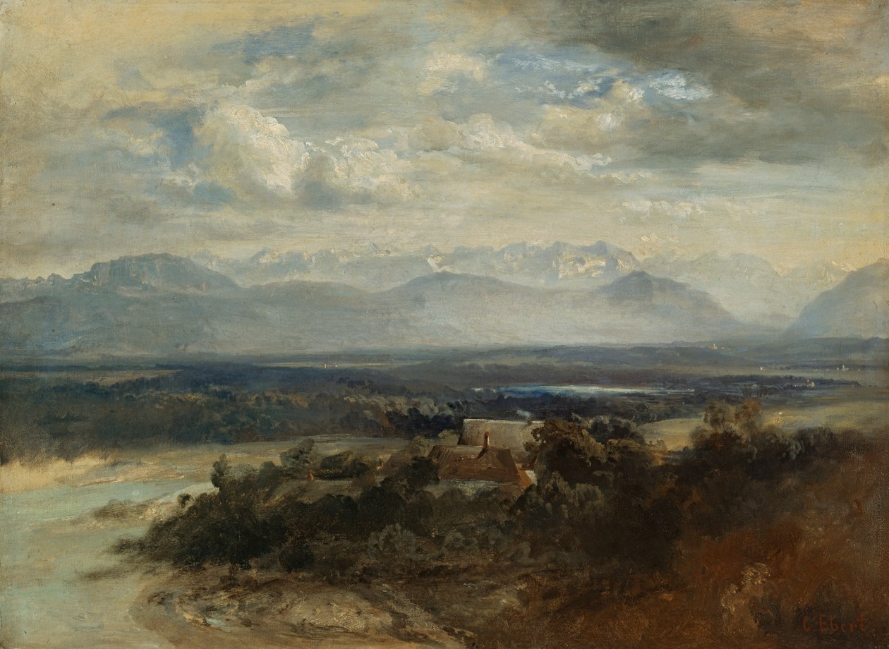 Isar manzarası by Carl Ebert