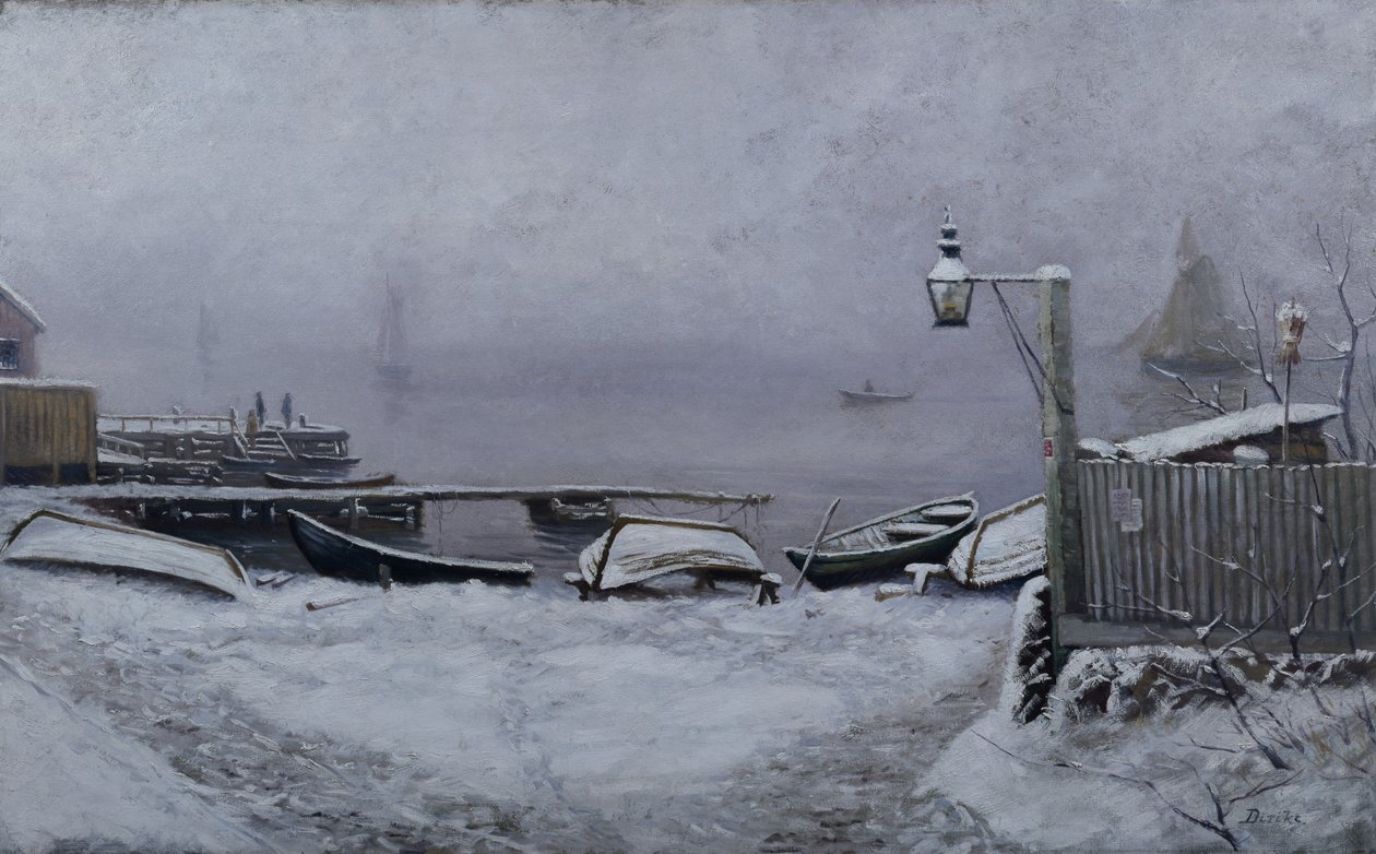 Drøbak yakınlarında Aralık Günü by Carl Edvard Diriks