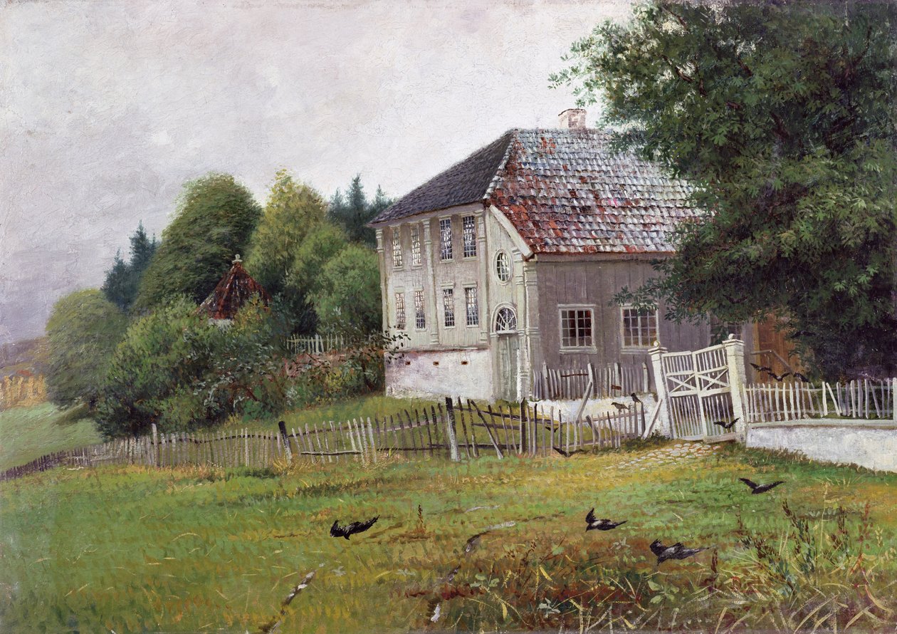 Noter evi, Drobak (tuval üzerine yağlı boya) by Carl Edvard Diriks