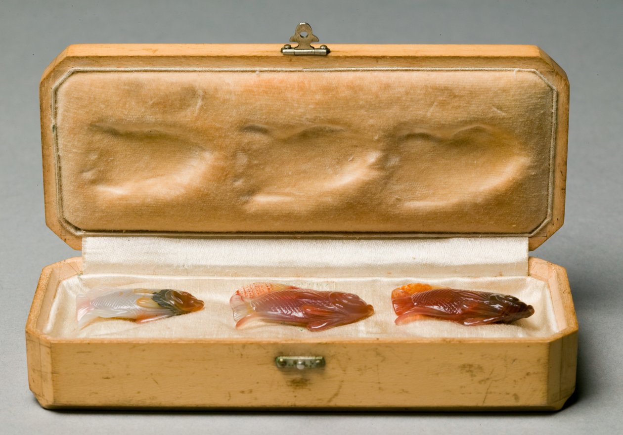 Orijinal Kutusunda Üçlü Balık Seti, c.1890 by Carl Fabergé