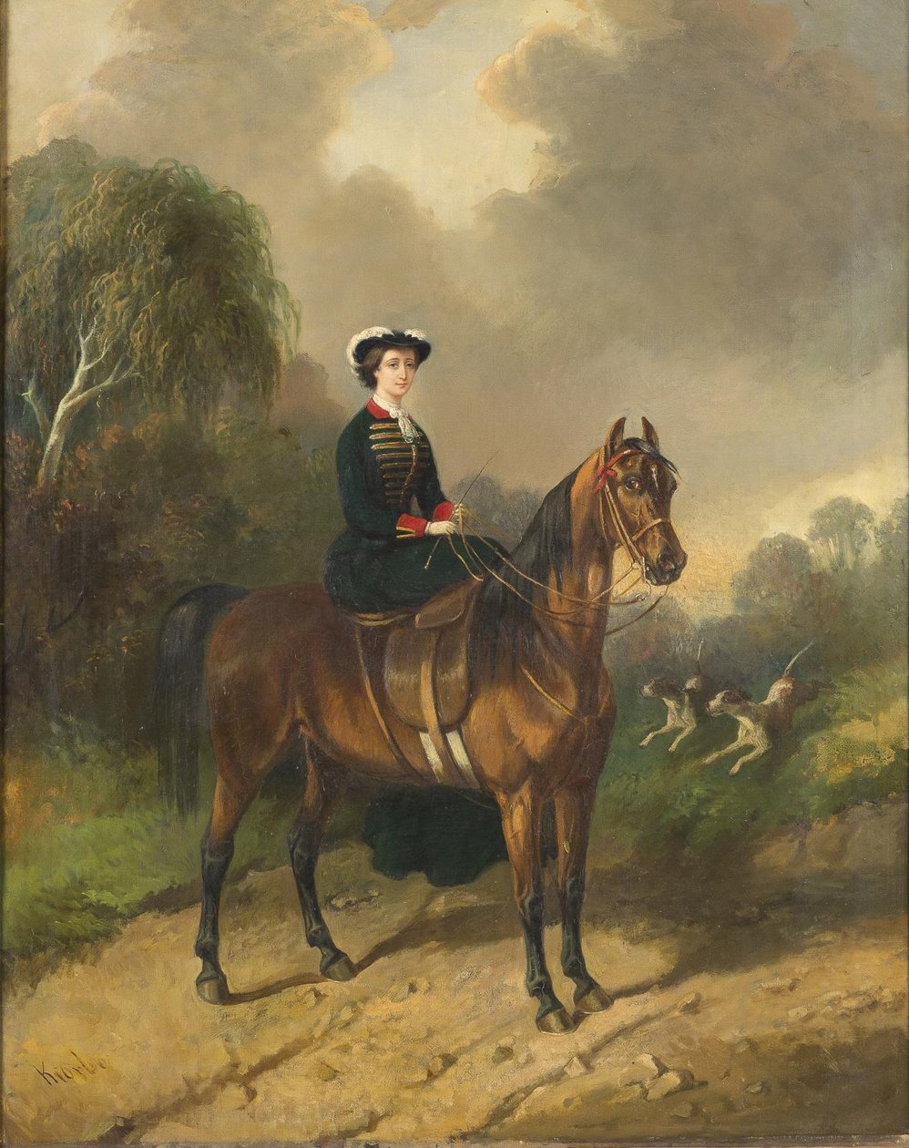 At sırtında İmparatoriçe Eugenie by Carl Friederich Kiørboe