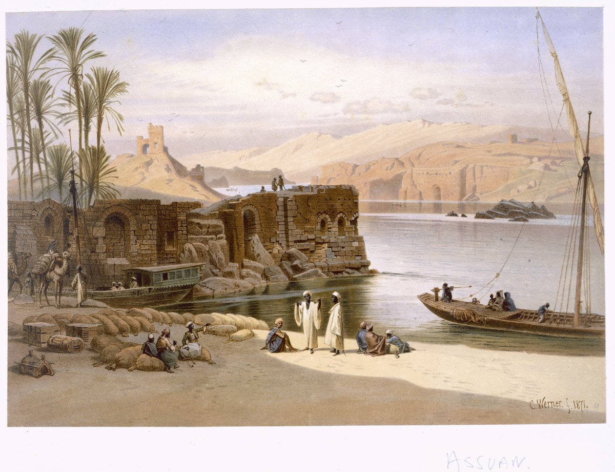 Asvan, 1871 by Carl Friedrich Heinrich Werner