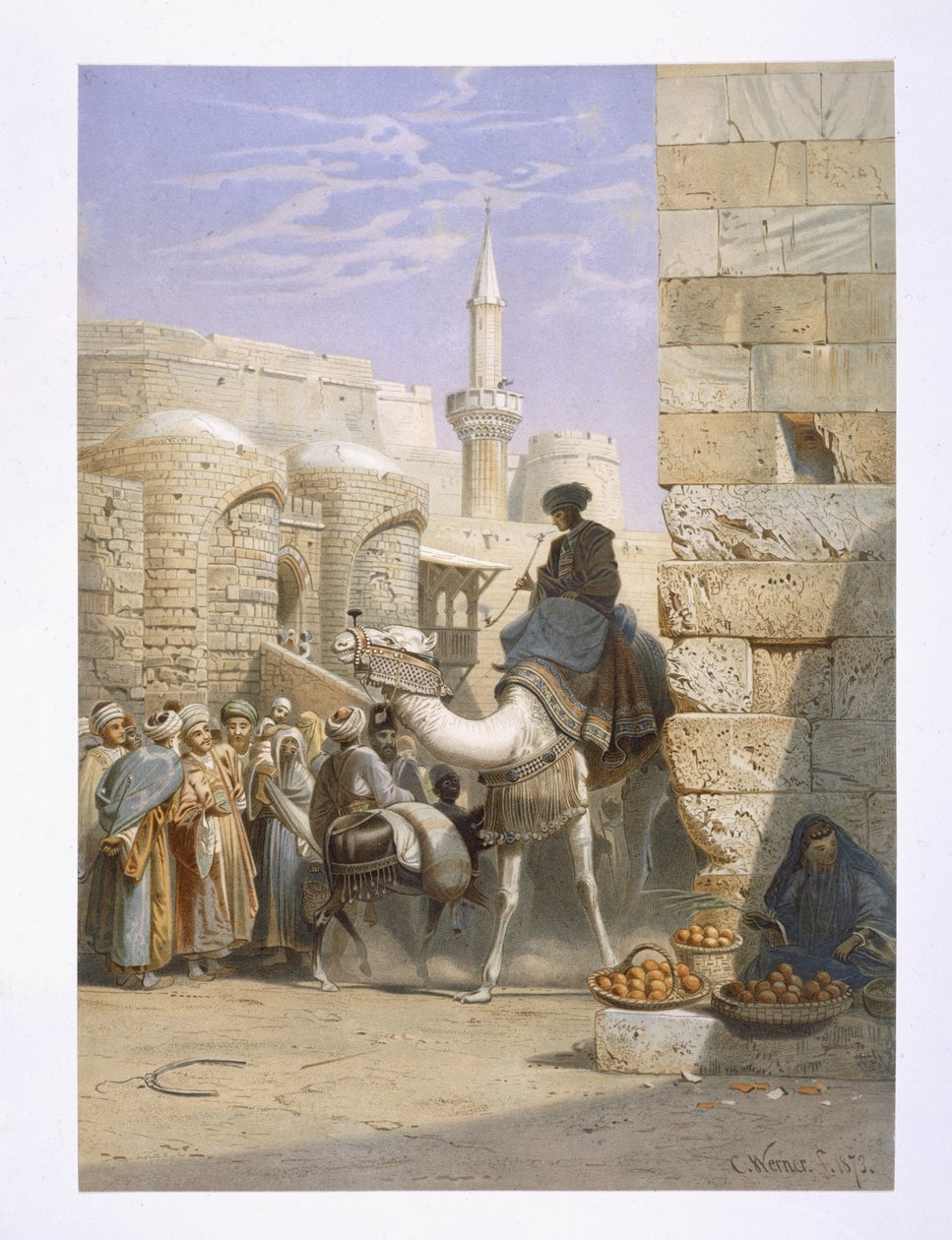 Kahire'de sokak hayatı by Carl Friedrich Heinrich Werner
