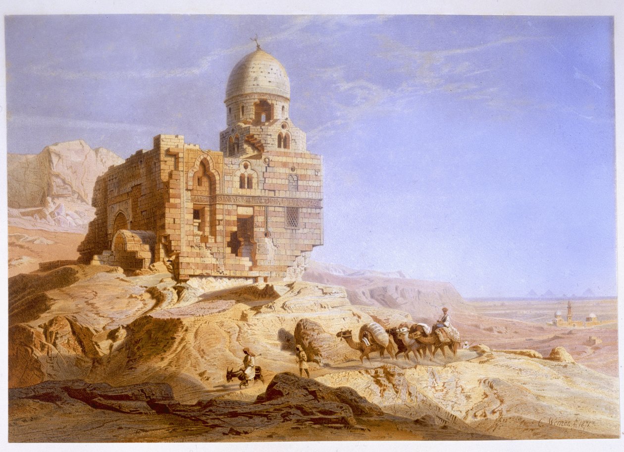 Halife Mezarları, Kahire, 1871 by Carl Friedrich Heinrich Werner