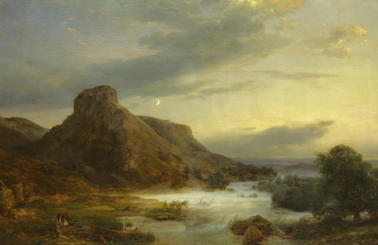 Akşam Sisindeki Dağlar, 1856 by Carl Friedrich Lessing