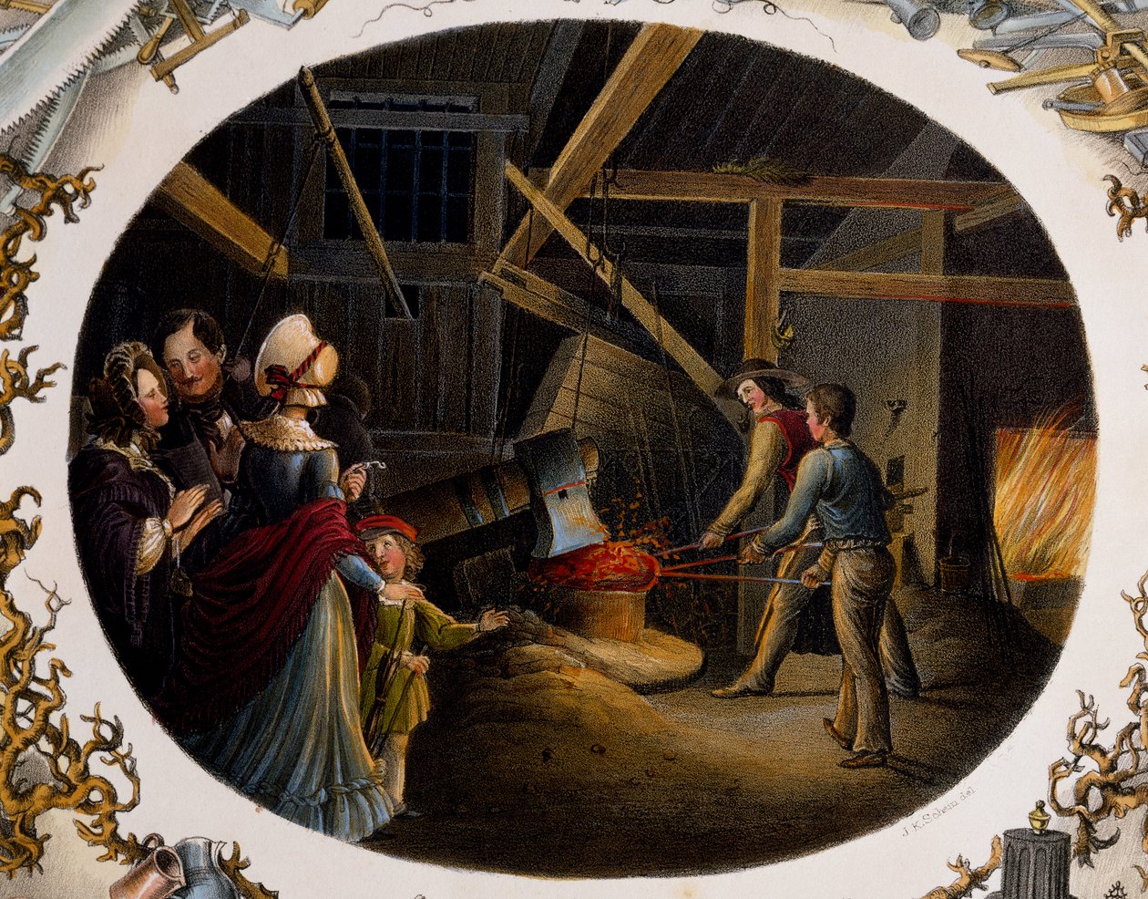 Dökümhanenin görünümü by Carl and Geiger Peter Johann Nepomuk Kunz