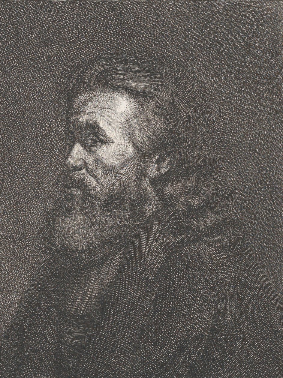 Sakallı yaşlı bir adamın portresi, ca. 1767-1807. by Carl Gottlieb Rasp