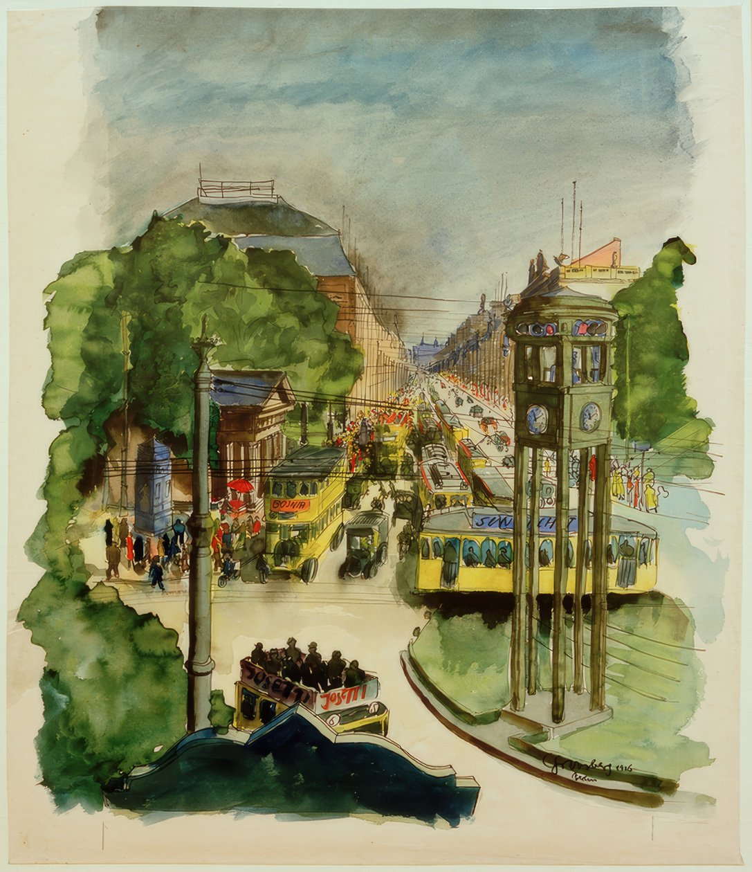 Carl Grossberg, Potsdamer Platz by Carl Grossberg