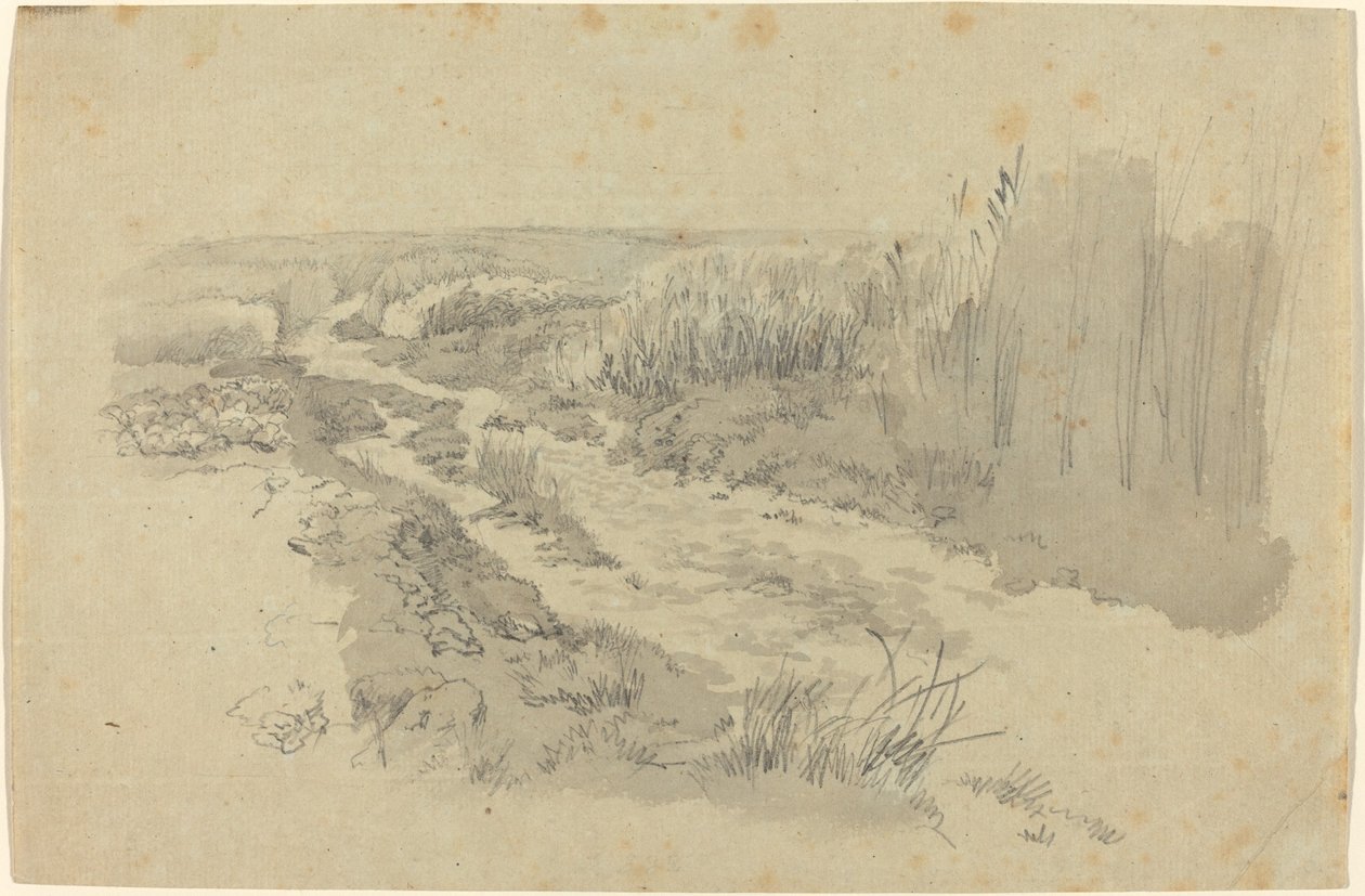 Leipzig yakınlarındaki Tarlalardan Geçen Bir Yol by Carl Gustav Carus