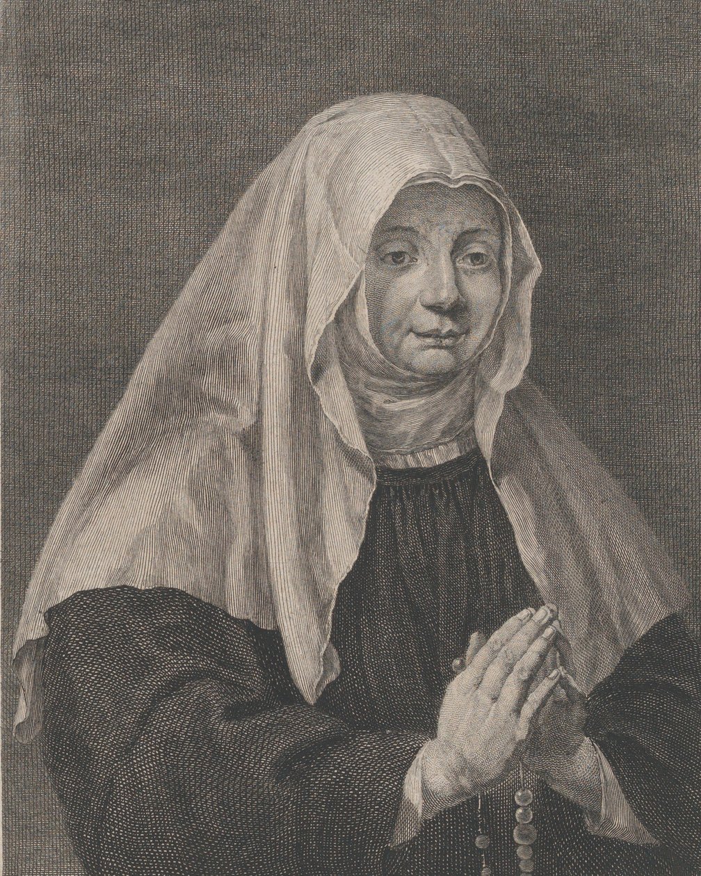 Dua eden bir rahibenin portresi, ca. 1771. by Carl Guttenberg