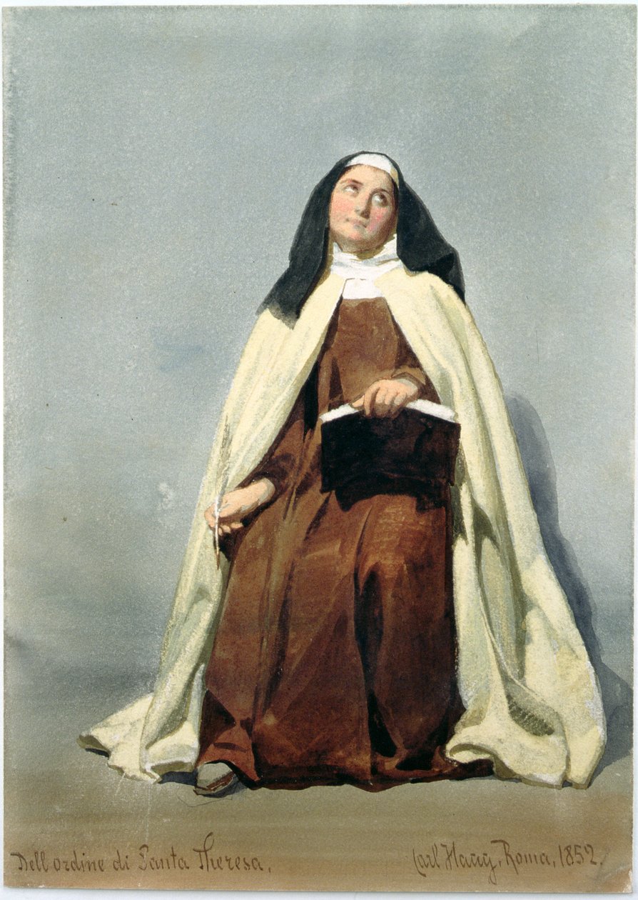 Aziz Theresa Tarikatı Rahibesi, 1852 by Carl Haag