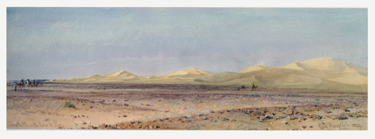 Süveyş Yolundaki Kum Tepeleri, 1859 by Carl Haag