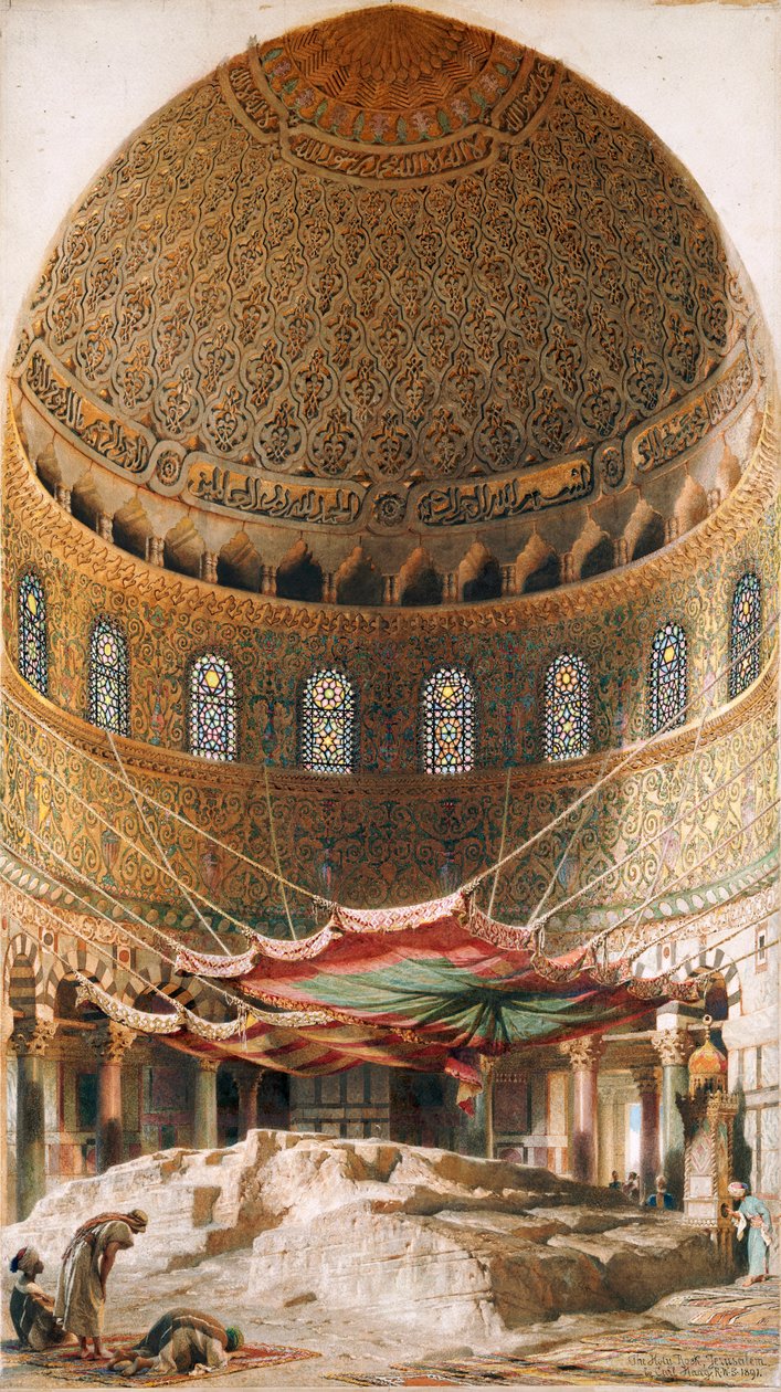 Kutsal Kaya, Moriah Dağı zirvesi, Kudüs, 1891 by Carl Haag