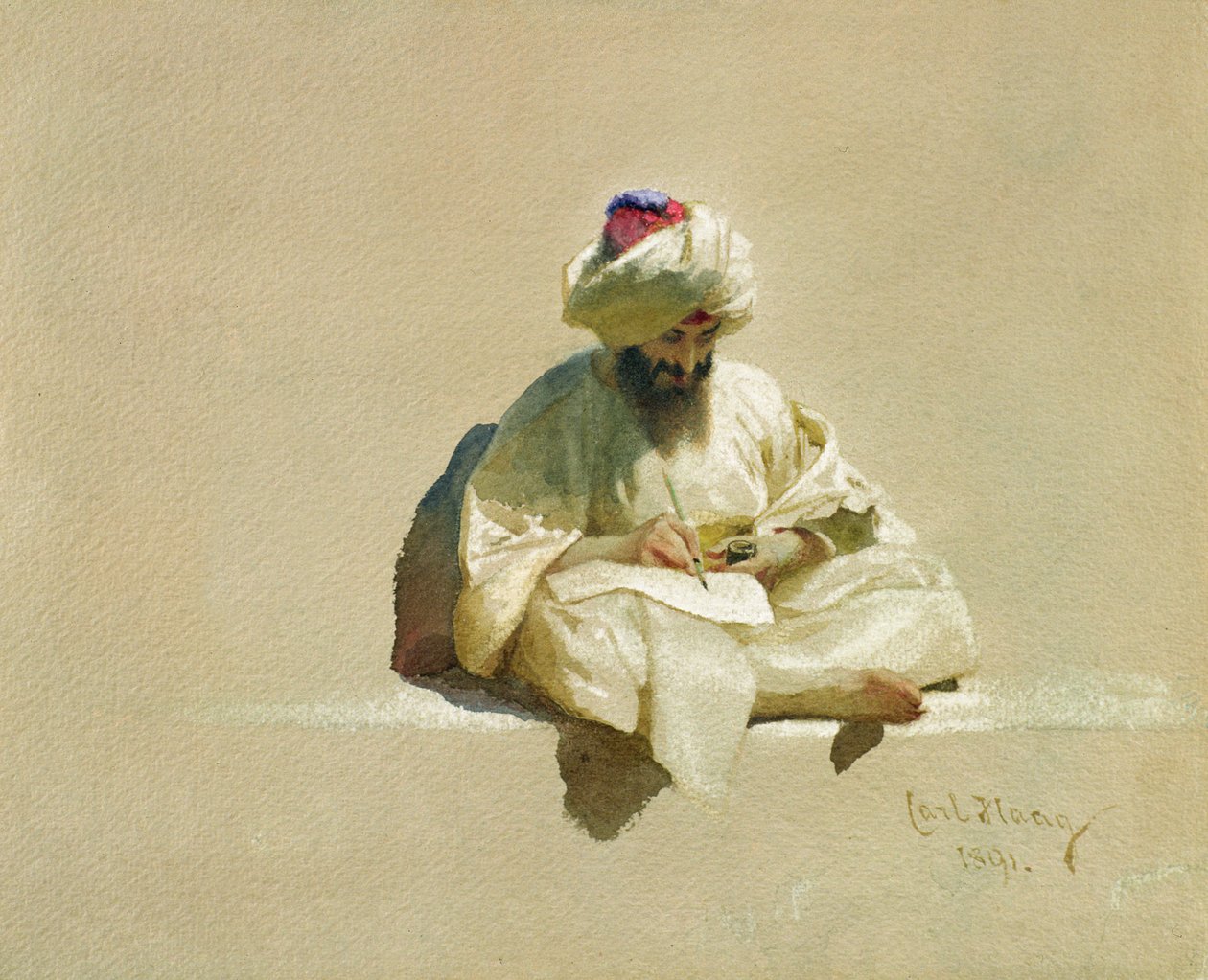 ದಿ ಲೆಟರ್ ರೈಟರ್, 1891 ಟರ್ಕ್ by Carl Haag