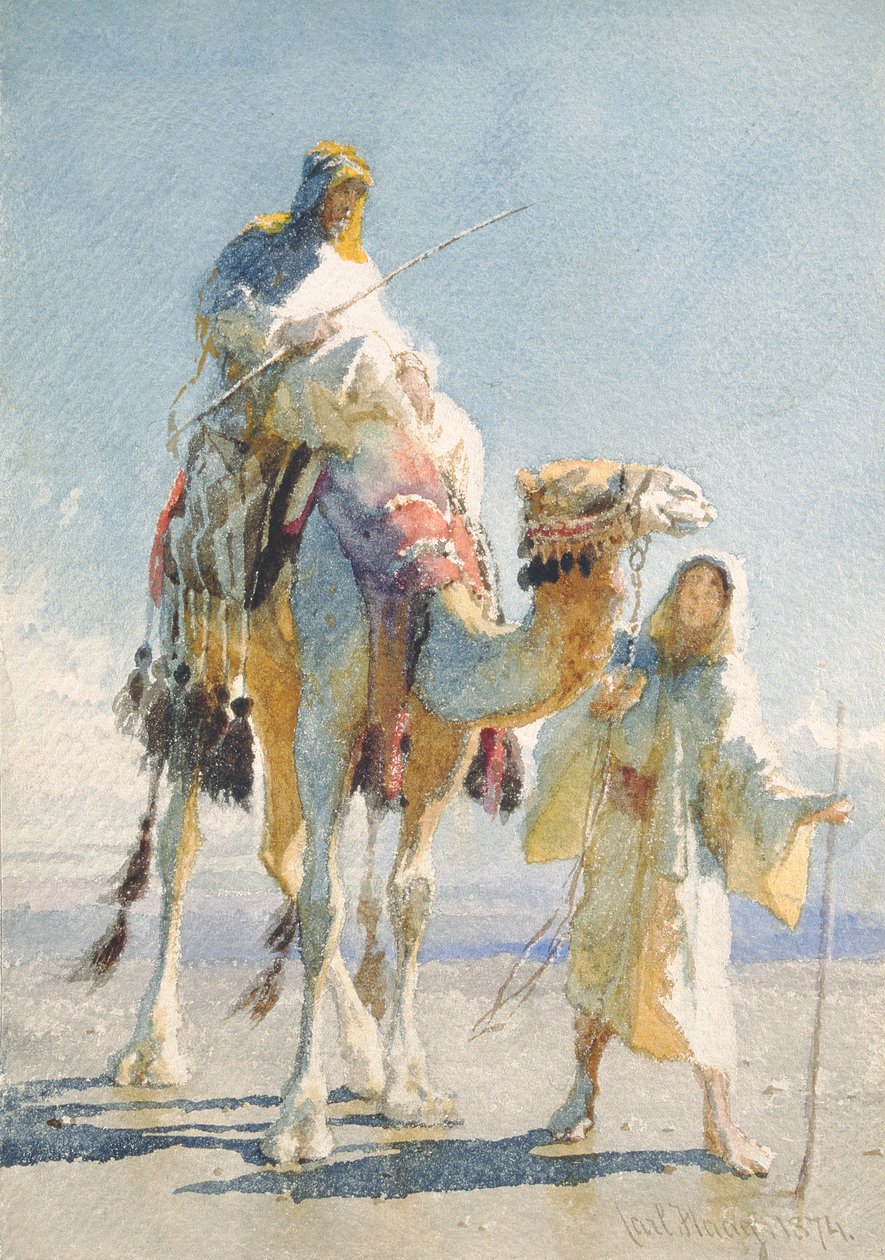 Shaik ve Rehberi, 1874 by Carl Haag
