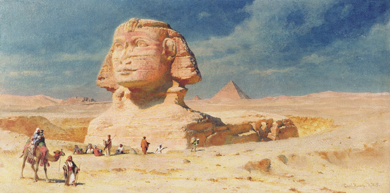 Giza Sfenksi, 1874 by Carl Haag