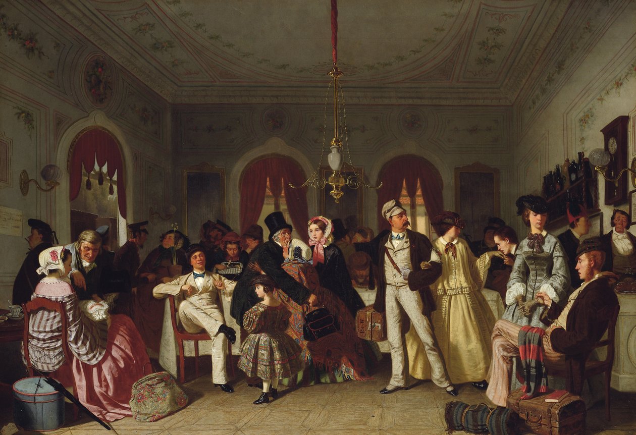 Birinci ve İkinci Sınıf Bekleme Odası, 1860 dolayları by Carl Hendrik d Unker