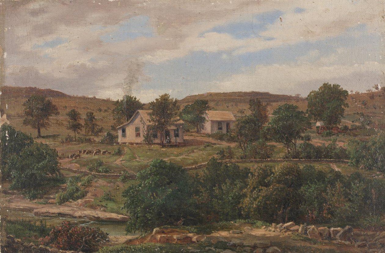 Johnson City, Teksas yakınlarındaki Klappenbach Çiftliği by Carl Hermann Frederick Lungkwitz
