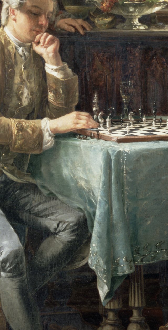 Satranç Oyuncuları, 1887 by Carl Herpfer