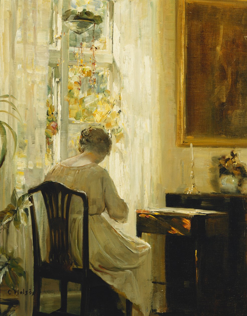 İç Mekanda Bir Kadın by Carl Holsoe