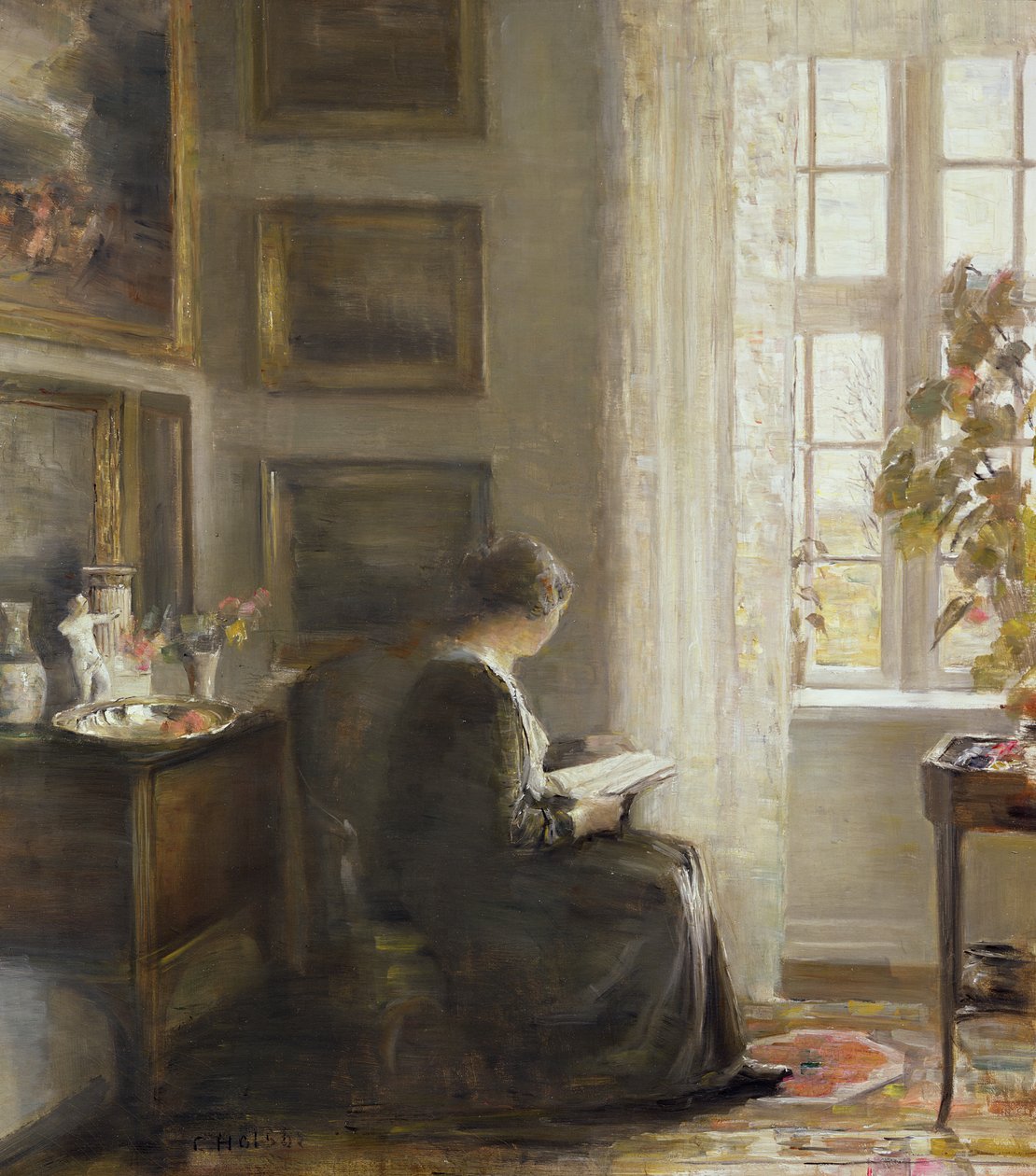 Güneşli Pencereden Okumak by Carl Holsoe