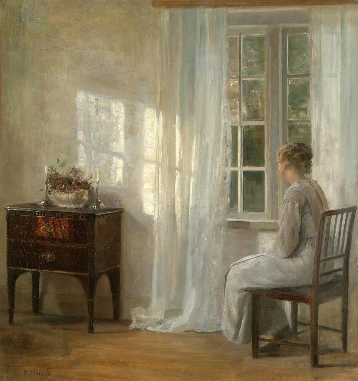 Pencerenin yanında bekliyorum by Carl Holsoe