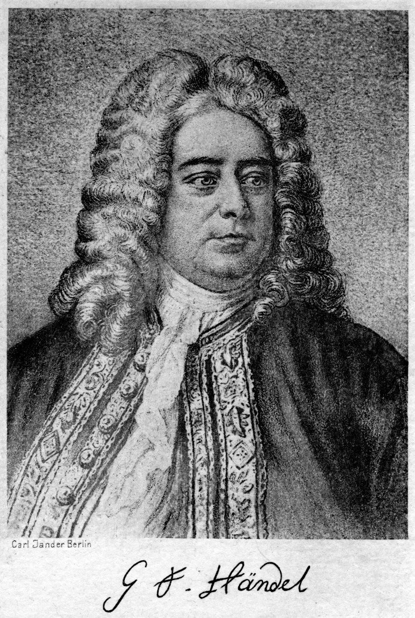 George Frideric Handel 1685-1759, Almanya doğumlu İngiliz besteci, 20. yüzyıl. by Carl Jander