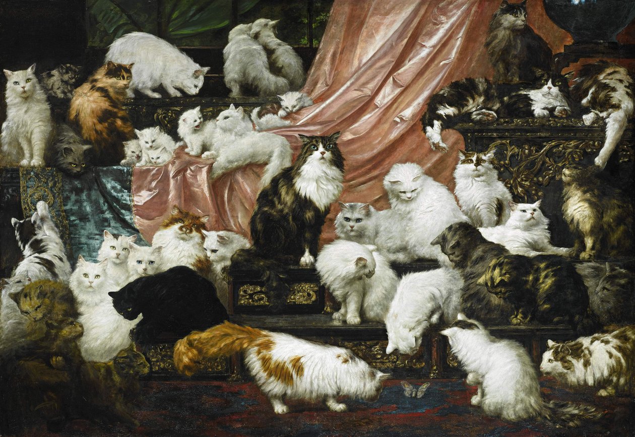 Karımın Aşıkları, c. 1890 (tuval üzerine yağlı boya) by Carl Kahler