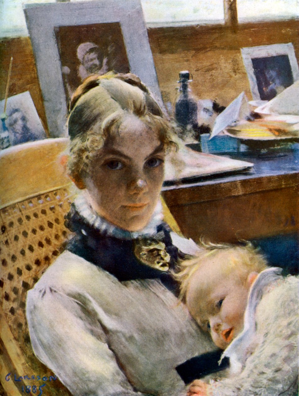 Bir Stüdyo İdil: Sanatçıların Karısı ve Kızları Suzanne, 1885 1945 by Carl Larsson