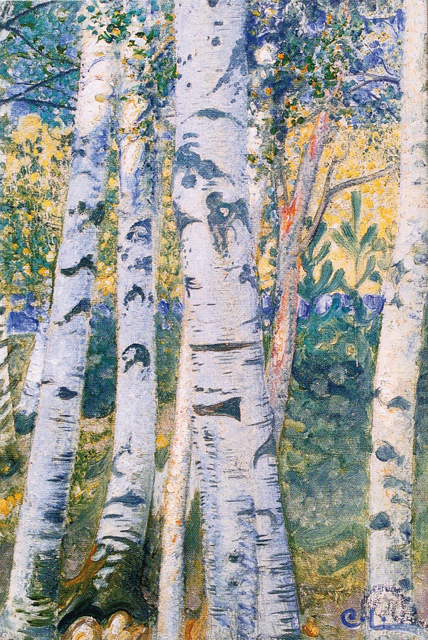 Huş Ağaçları, 1910 by Carl Larsson
