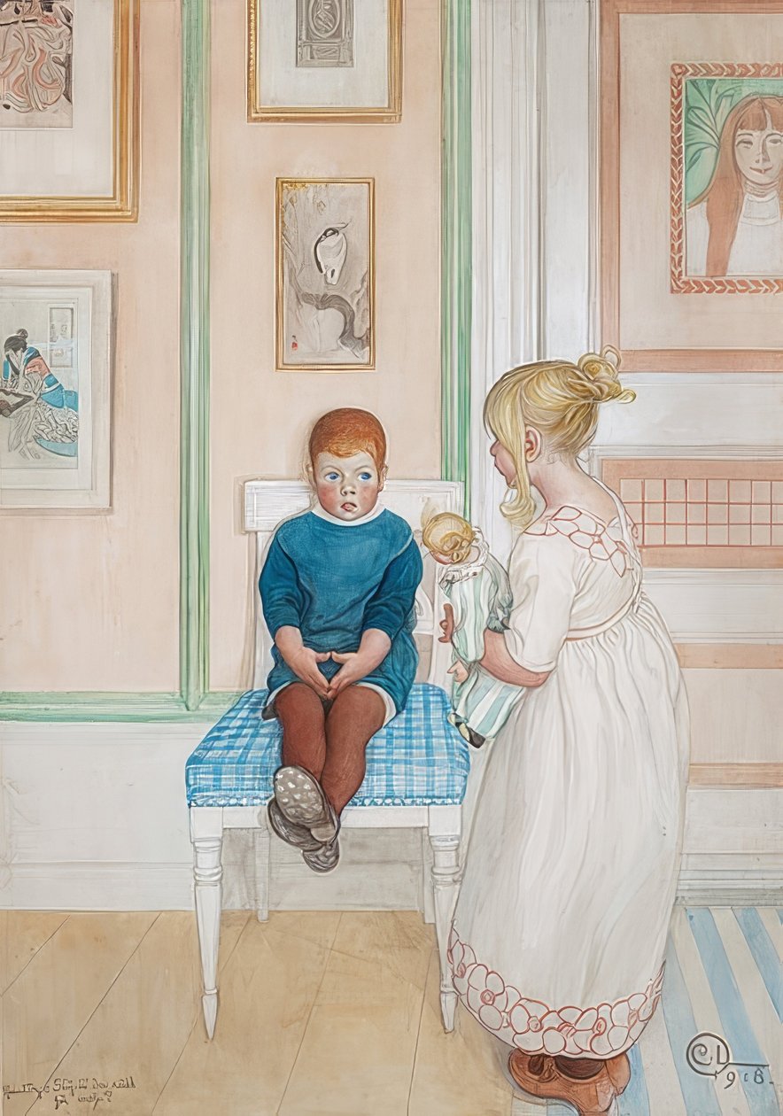 Benden korkuyor musun? 1918 by Carl Larsson